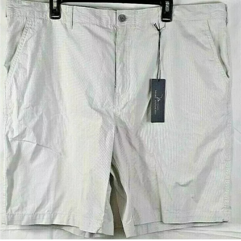 MARC ANTHONY Men's Flat Front Slim Fit Cotton Shorts NEW Size 40